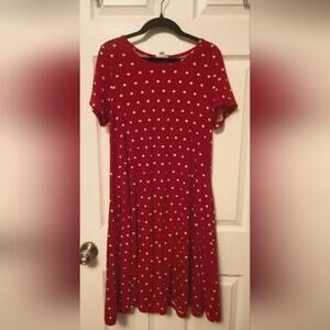 Red heart &polka dot Women's sz Sm dress
